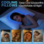 QUTOOL Cooling Pillow for Sleeping, CertiPUR-US Shredded Memory Foam Standard - Image 3