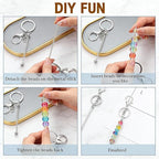 14 Pcs DIY Beadable Keychains Bars Bulk Blank Beaded Metal Keychain - Image 5