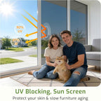 LUTE One Way Window Privacy Film, Window Tint, 17.5" x 157.4" | Sun Blocking UV - Image 2