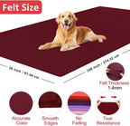 XSEINO Burgundy Large Felt Fabric 108" X 36 ", 1.4 mm Thick Soft Felt Fabric - Image 2
