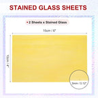 PATIKIL 4 x 6 Inch Transparent Stained Glass Sheets, 2 Sheets Mosaic Glass - Image 2
