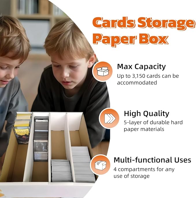 4 Set Sports Card Storage Boxes 3150 Count Bulk Card Trading Cards Collection - Image 4