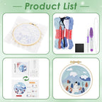 ERKOON Punch Needle Kit Adults Beginners, DIY Easy Landscapes Embroidery Set - Image 2