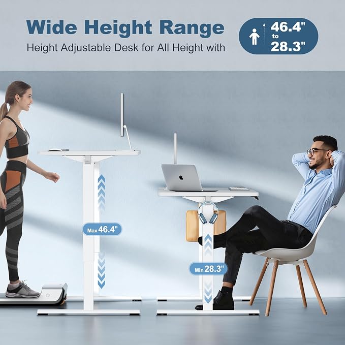 DUMOS 48 Inch Electric Standing Desk Height Adjustable, Sit to Stand Up - Image 5