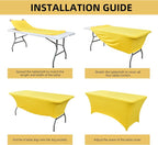 2-Pack 6ft Spandex Table Covers - Image 5