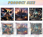 3 Pack Diamond Art Kits for Adults, 5D Castle Diamond Painting Kits for - Image 4