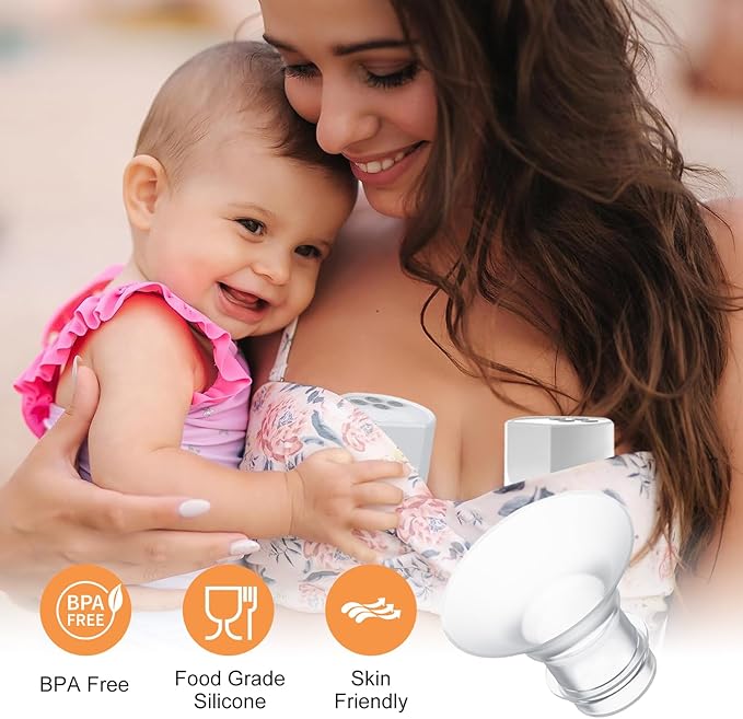 Flange Insert 17/19mm 8PCS Compatible with 24mm Flange/Shield of Most Pumps,Suitable for Momcozy/Medela/Spectra/TSRETE/Paruu Wearable Breast Pump,Reduce 24mm Tunnel Down to Correct Size,4pc/Size