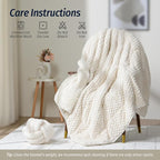 Wemore Fleece Weighted Blanket for Adults, Dual Sided Cozy Soft Sherpa Heavy - Image 6
