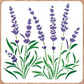 INFUNLY Lavender Wall Stencils for Painting 11.8x11.8 Tile Stencil Set Reusable by INFUNLY