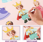 48Pcs Princess and Prince Crown Cutouts Bulletin Board Decorations Gold Crowns - Image 4