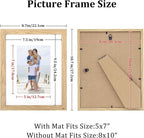 8x10 Picture Frame Set of 6, Made of Perspex Glass, Display Picture 5x7 - Image 2