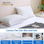 Cooling Pillows Queen Size Set of 2, Shredded Memory Foam Pillows, Adjustable - Image 7
