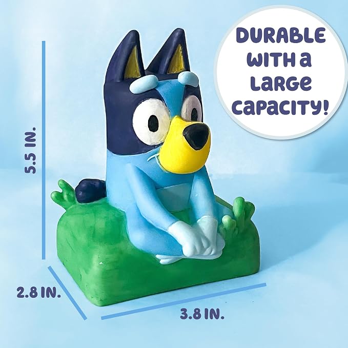 Bluey Paint Your Own Piggy Bank, Includes 6 Paints, Vinyl Stickers, Craft - Image 5