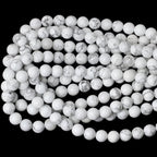 10mm 35PCS Natural White Howlite Gemstone Round Loose Stone Beads - Image 3