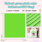 Tintnut Green Flash Color Heat Transfer Vinyl, easy cut & weed, stretch washable - Image 2