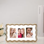 3-2x3'' Gold Heavy-Duty Zinc Alloy Picture Frames, Wave Design Gold plated - Image 2