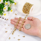 6.5FT Shiny Gold Plated Jewelry Roll of Chains - Image 6