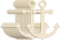 Anglechic 12 Pack 12 Inch Blank Anchor Cutout Unfinished Wood Anchor Slices by Anglechic