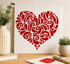 Large 12x12 Inch Mandala Heart Stencil - Image 4