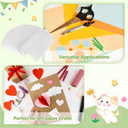 Pangda 200 Pcs White Foam Printing Plates, Foam Sheets Crafts Color Craft Board - Image 5