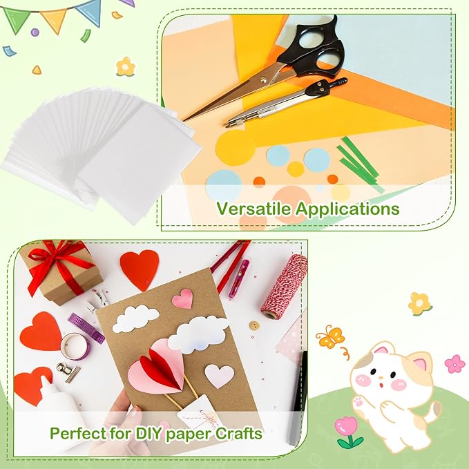 Pangda 200 Pcs White Foam Printing Plates, Foam Sheets Crafts Color Craft Board - Image 5