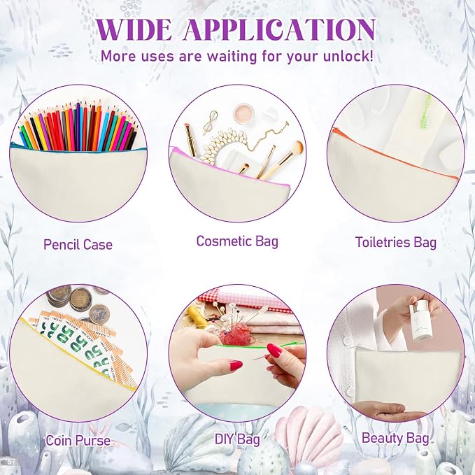 Legigo Blank Canvas Bag Zipper Pouch Makeup Bags Bulk - Image 5