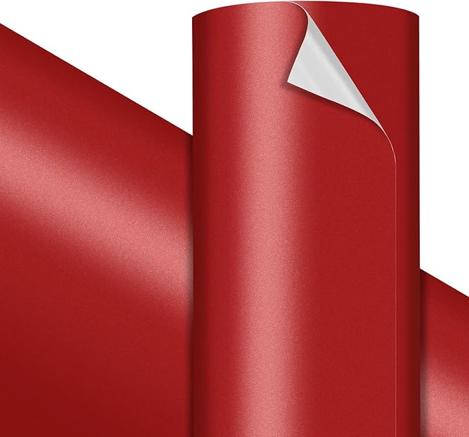 VViViD Premium Matte Metallic Lava Red Craft Vinyl Roll 1ft x 5ft – Bubble-Free by VVIVIDVINYL