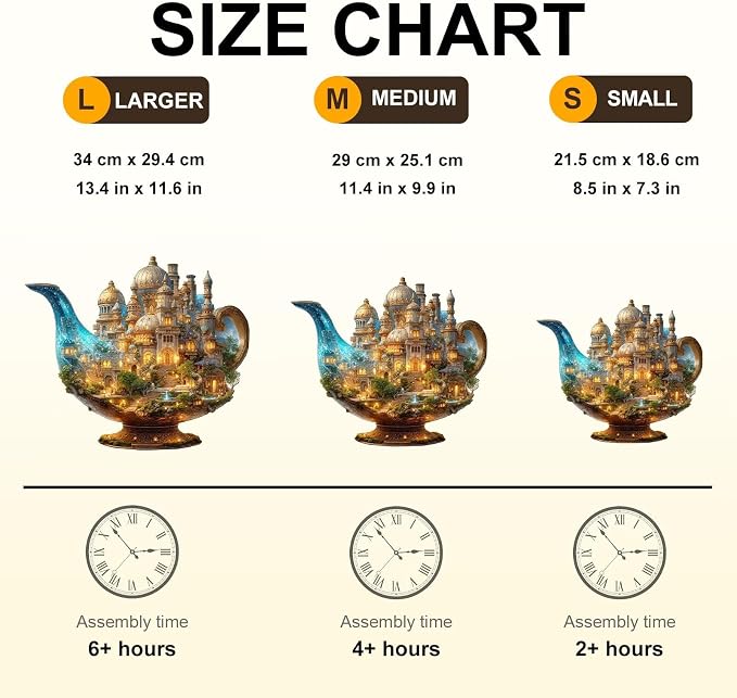 Gifts for Women Men Magic Lamp World Puzzles Adults Gift Wooden 75 Pieces 8.5 * - Image 4