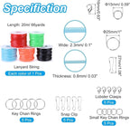 PATIKIL Lanyard String Kit, 5 Rolls Plastic Lacing Cord Gimp String Lanyard - Image 2