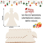 50PCS Unfinished Wood kit with Holes, Wooden Slice - Image 2