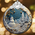 Christmas Ornaments 2025 Faux Stained Glass Effect, Christmas Tree Ornaments - Image 8