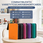 4 Pocket Card Binder for 400 Cards, Premium PU Zipper Card Collection Album - Image 6