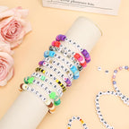 Quefe Alphabet Beads 1200Pcs Letter Beads, Acrylic 4x7mm Round Letter Beads Kits - Image 5