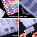 OUTUXED 8 Pack 36 Grids Clear Plastic Storage Boxes - Image 3