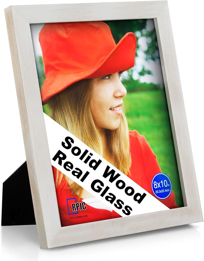 RPJC 8x10 Picture Frames Made of Solid Wood High Definition Glass by RPJC