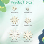 300 pcs 6 Styles Daisy Flower Theme Unfinished Wood Cutout Charms Cute Spring - Image 2