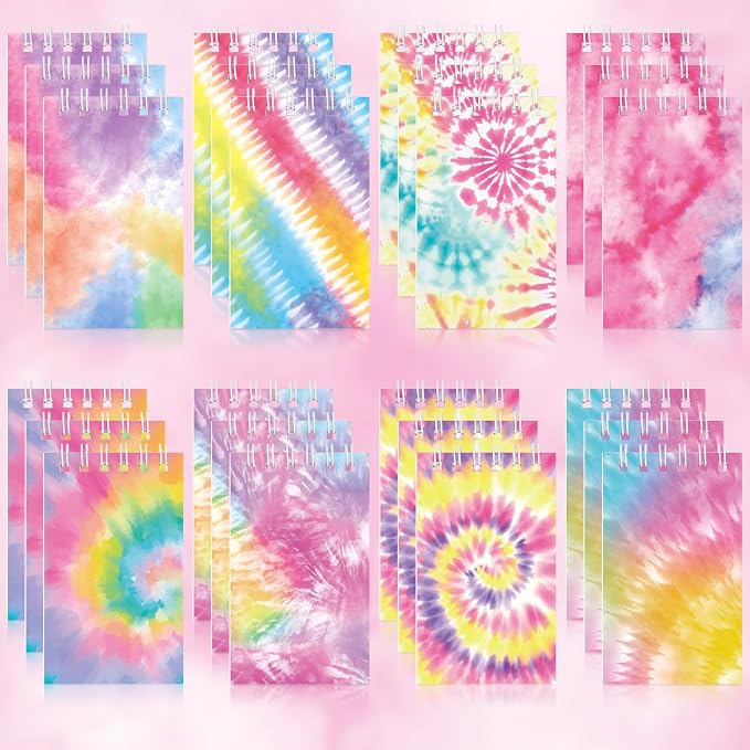 24 Pcs Mini Tie Dye Notepads Multicolor Mini Notebooks Party Favor Small Pocket - Image 9