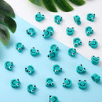 100pcs Frog Polymer Clay Spacer Beads - Image 3
