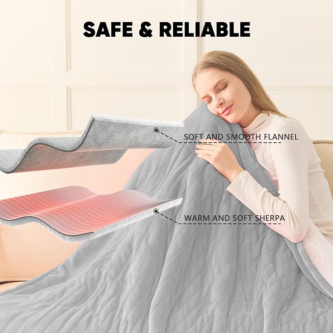 greenoak Heated Blanket Electric Full 72"X84", Heating Blanket - Image 7
