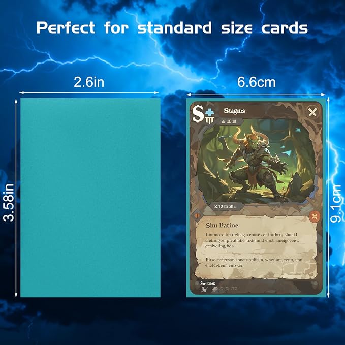 100 Count Card Sleeves for Trading Cards, Mint Green Deck Card Sleeve, Premium - Image 3