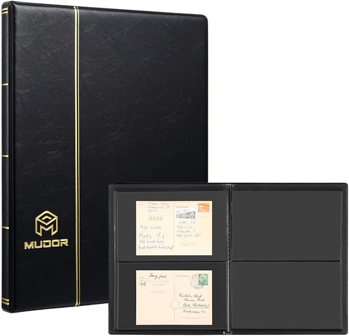 MUDOR 2 Pockets Stamp Collection Book, Stamp Albums by MUDOR