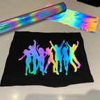 Reflective Heat Transfer Vinyl Reflective Rainbow HTV Vinyl Rolls Pack 12Inch x - Image 5