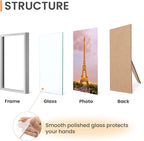 upsimples 4x6 Picture Frame Set of 3, Made of High Definition Glass - Image 3