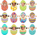 Gersoniel 72 Pcs Kid Easter Egg Face Decor, Easter Bulletin Board Cutout | by Gersoniel