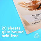 Canson Graduate Natural Mixed Media Pad, 11x14 inch, 20 Sheets | Artist Paper - Image 3