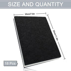 Whaline 18Pcs Black Gray White Felt Fabric Sheets Assorted Soft Thick Craft - Image 2
