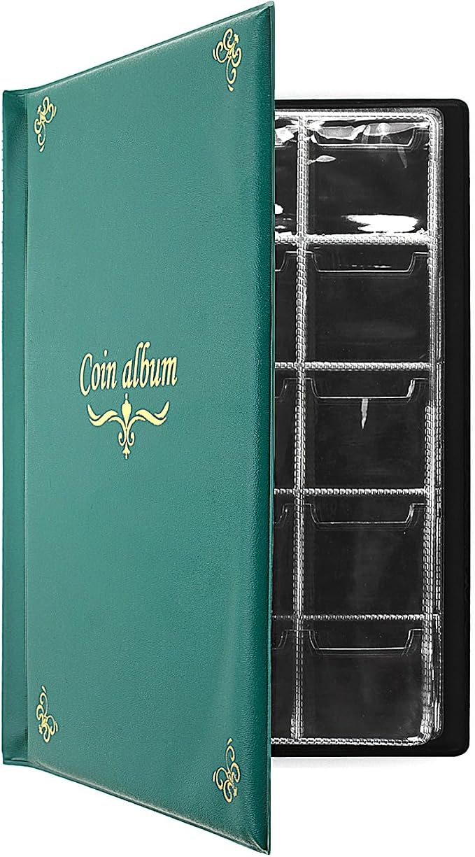 150 Pockets Coin Album, Penny Collecting Book, Souvenir Coins Collection Holder by CenterZ