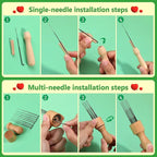 IMZAY Needle Felting Tools, Wool Felting Supplies, Needle Felting Kit - Image 2