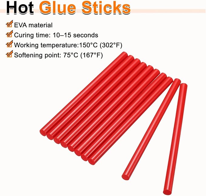 HARFINGTON 10pcs Hot Glue Sticks 0.43" Dia x 9.84" Long EVA Mini Hot Melt - Image 4