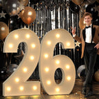 imprsv 4FT Marquee Number 26 Light up Number 26th Birthday Decorations Large by Letsmakeitimpressive